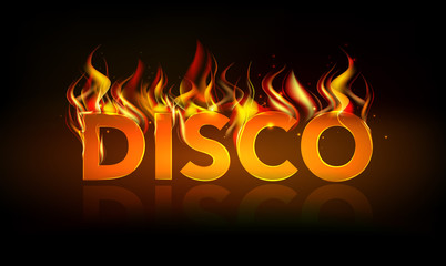 Disco fire background