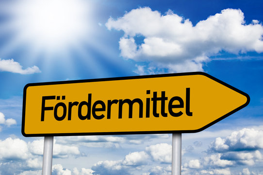 Wegweiser mit F&ouml;rdermittel