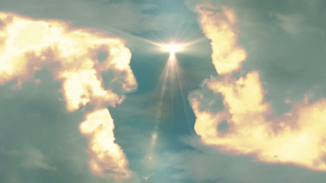 Heavenly clouds transition background