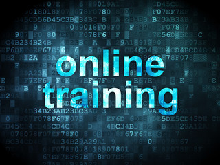 Fototapeta premium Education concept: Online Training on digital background