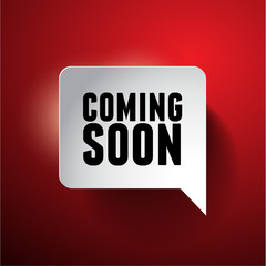 Coming soon sticker - red label