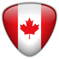Fototapeta premium Canada Flag Glossy Button