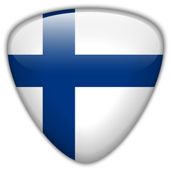 Obraz premium Finland Flag Glossy Button