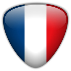 France Flag Glossy Button