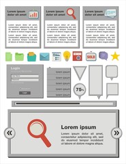 flat user interface - black and white