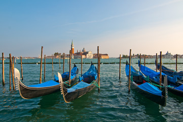 Venice Italy Gondolas on canal