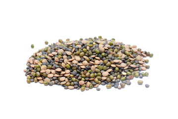 Lentils isolated on a white background