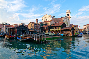 Venice Italy San Trovaso squero view