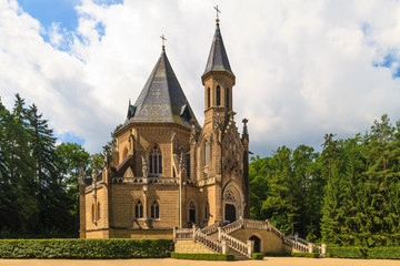 Schwarzenberg dynasty family tomb situated near the historical t