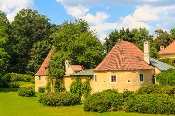 Fototapeta na wymiar Old town fortification in Trebon (in German Wittingau), Czech Re