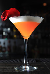 Alcohol cocktail in a bar
