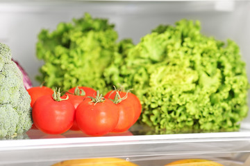 Various vegetable in refrigerator
