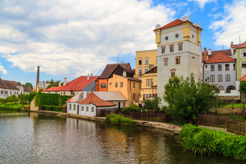 Fototapeta na wymiar Jindrichuv Hradec (Neuhaus) view on town, Czech Republic