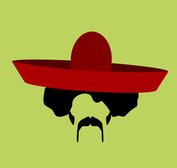 man with afro and sombrero