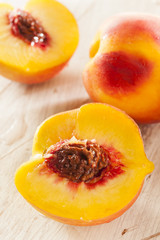 Organic Ripe Orange Peaches