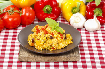 Risotto, popular italian dish. Selective focus