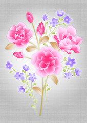beautiful flower bouquet design-Simple background