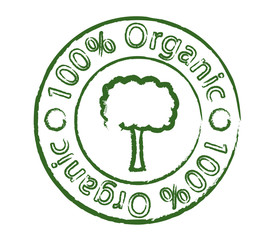 Organic stamp with tree