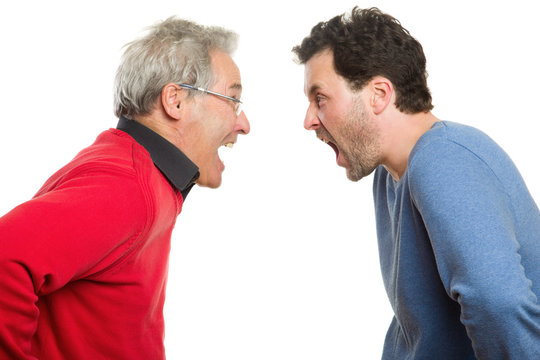 Vater und Sohn streiten