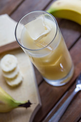fresh cold banana juice