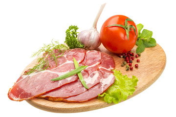 Bacon with vegetables