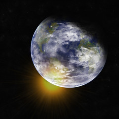 Earth from space. Detailed image.