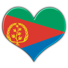 Coração com a bandeira da Eritreia