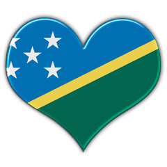 Coração com a bandeira das Ilhas Salomão