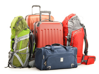 Luggage consisting of large suitcases rucksacks and travel bag