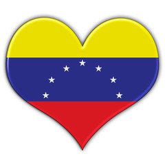 Coração com a bandeira da Venezuela