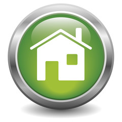 Icône maison vert