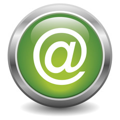 Icône bouton e-mail vert