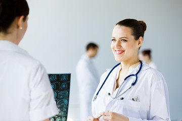 Fototapeta premium Young female doctor