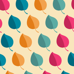 Fototapeta premium Autumn abstract vector seamless pattern.