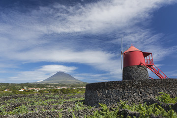 Windmühle auf der Insel Pico
