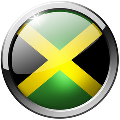 Jamaica Round Metal Glass button on white background