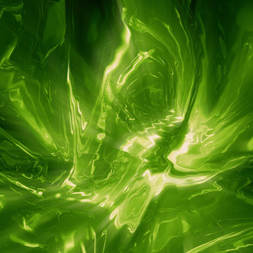 Shining green liquid background