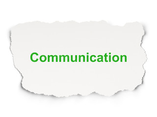 Advertising concept: Communication on Paper background