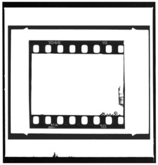 Set of negative picture frames,free copy space, isolated on whit