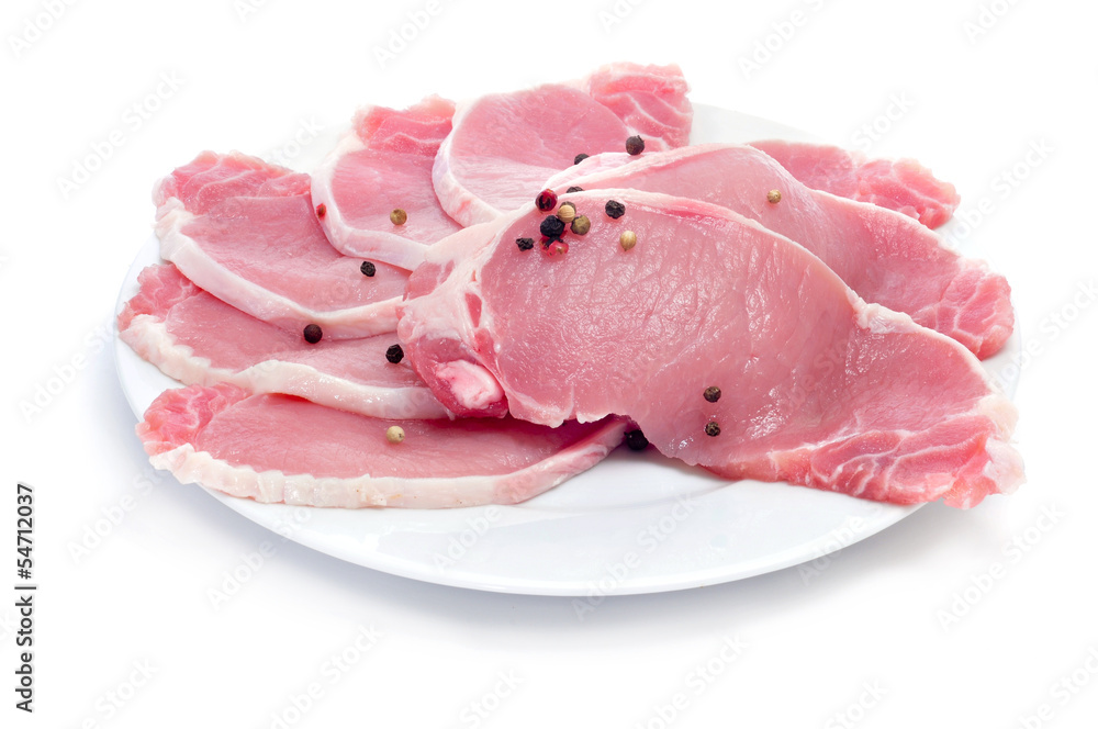 Poster raw pork sirloin