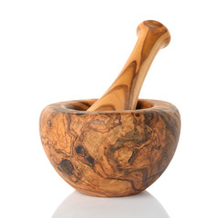wooden mortar