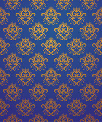 Pattern Gold and Blue
