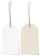 2 Label White/Beige Lined