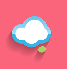 Speech cloud flat modern icon