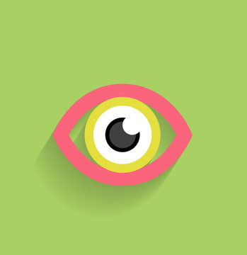Eye vector icon flat modern design
