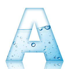 Water and water bubble alphabet letter.  © somchaij