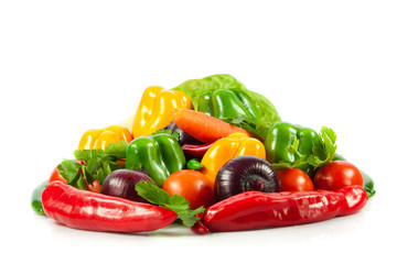 vegetable on isolated white  background