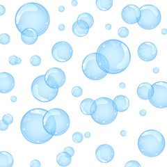 soap bubbles on white background