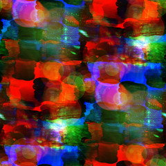 sunlight abstract vintage blue, green, red avant-garde watercolo