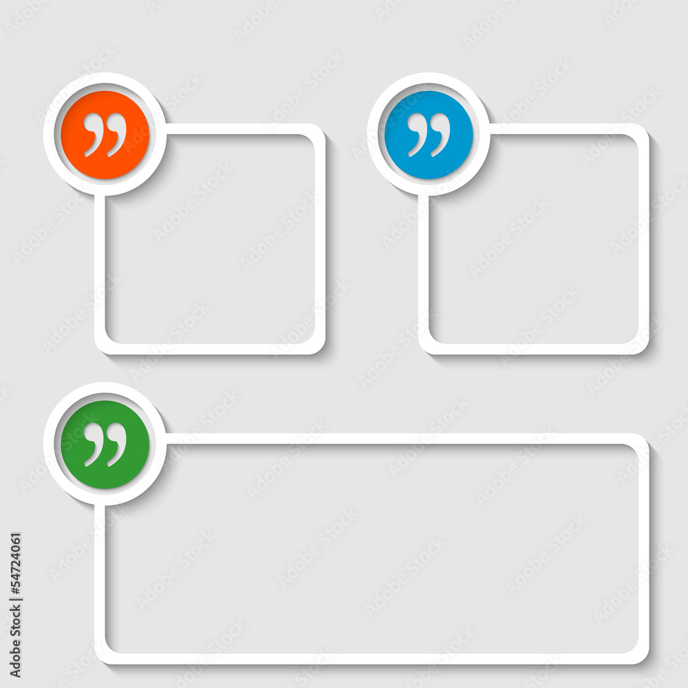 Poster frame with quotation mark